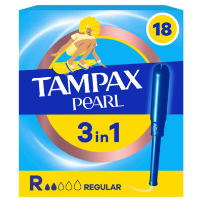 Tampax Pearl Regular tampons x18 (British brand)