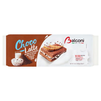 Balconi Choco Latte Milky Choc Chip chocolate snack bar 300g - British product