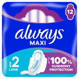 Always Maxi Long Sanitary Towels Size 2 Wings 12 Pads - British product