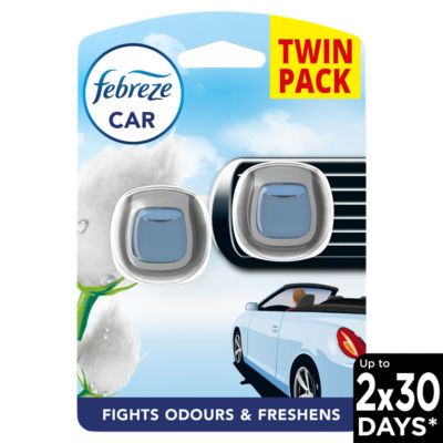 Febreze Car Air Freshener Cotton Scent Twin Pack