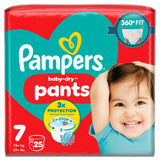 Pampers Baby-Dry Nappy Pants Size 7 25 pack imported from the UK