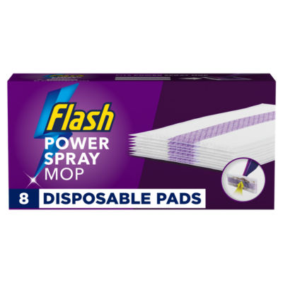 Flash Power Spray Mop Disposable Cleaning Pads 8 refills - British product