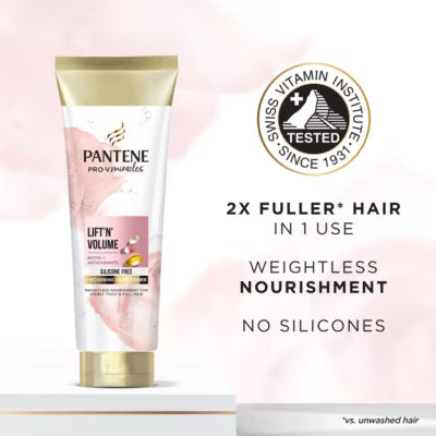 Pantene Lift'N'Volume Thickening Hair Conditioner with Biotin 275ml, imported from the UK