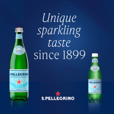 San Pellegrino sparkling natural mineral water 1L (British brand)