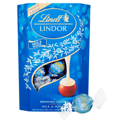 Lindt Lindor Milk & White Chocolate Truffles 200g - British product