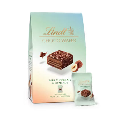 Lindt milk chocolate and hazelnut wafer box 135g, UK version