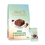 Lindt milk chocolate and hazelnut wafer box 135g, UK version