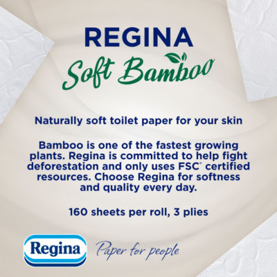 Regina Soft Bamboo toilet tissue 4 rolls, imported from the UK