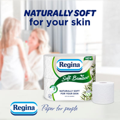 Regina Soft Bamboo toilet tissue 4 rolls, imported from the UK