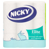 Nicky Elite toilet tissue with lotion and fragrance 9 rolls, imported from the UK