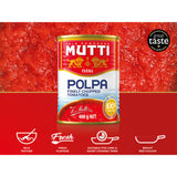 Mutti finely chopped tomatoes 4x400g, imported from the UK