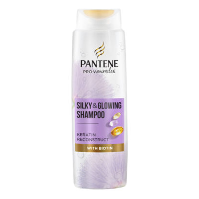 Pantene Silky Glowing Shampoo 400ml, imported from the UK