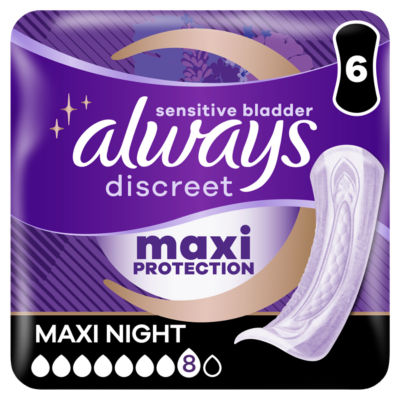 Always Maxi Night Incontinence Pads 6 pads - British product