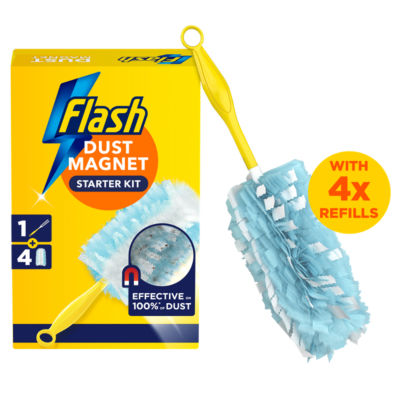 Flash Dust Magnet Duster Kit 1 Handle 4 Refills - British product