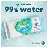 Pampers Harmonie Aqua Plastic-Free Baby Wipes 48 wipes, imported from the UK
