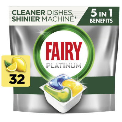Fairy Platinum lemon dishwasher tablets 32 tablets - British product