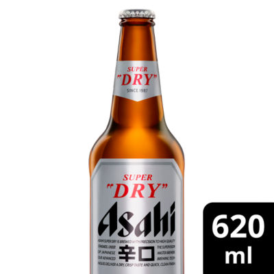Asahi Super Dry Premium Beer 620ml Bottle - British product