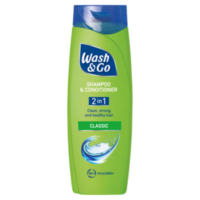 Wash & Go Classic 2-in-1 Shampoo and Conditioner 200ml (British brand)