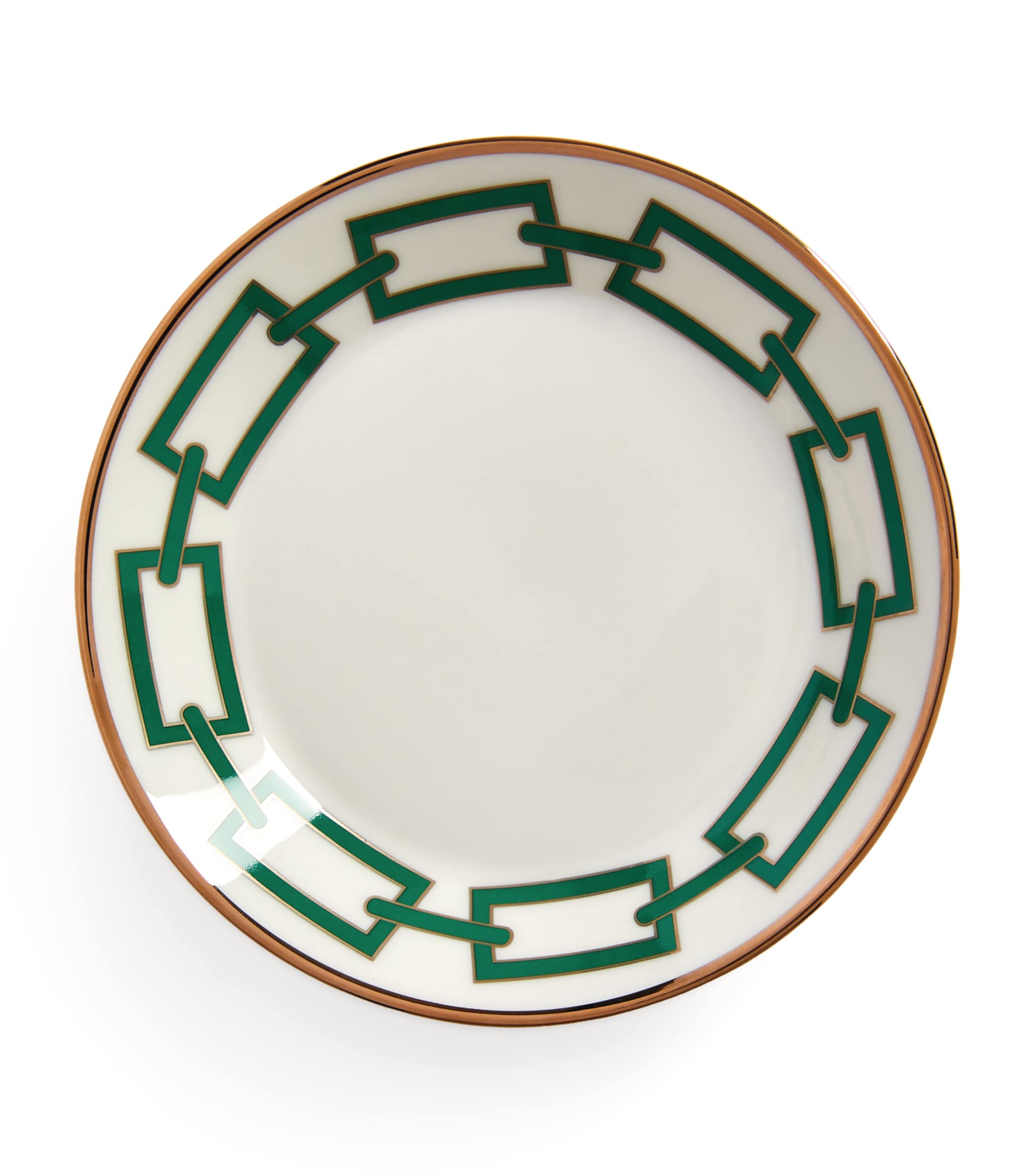 GINORI 1735 tea saucer Catene Smeraldo 13.5cm, UK version