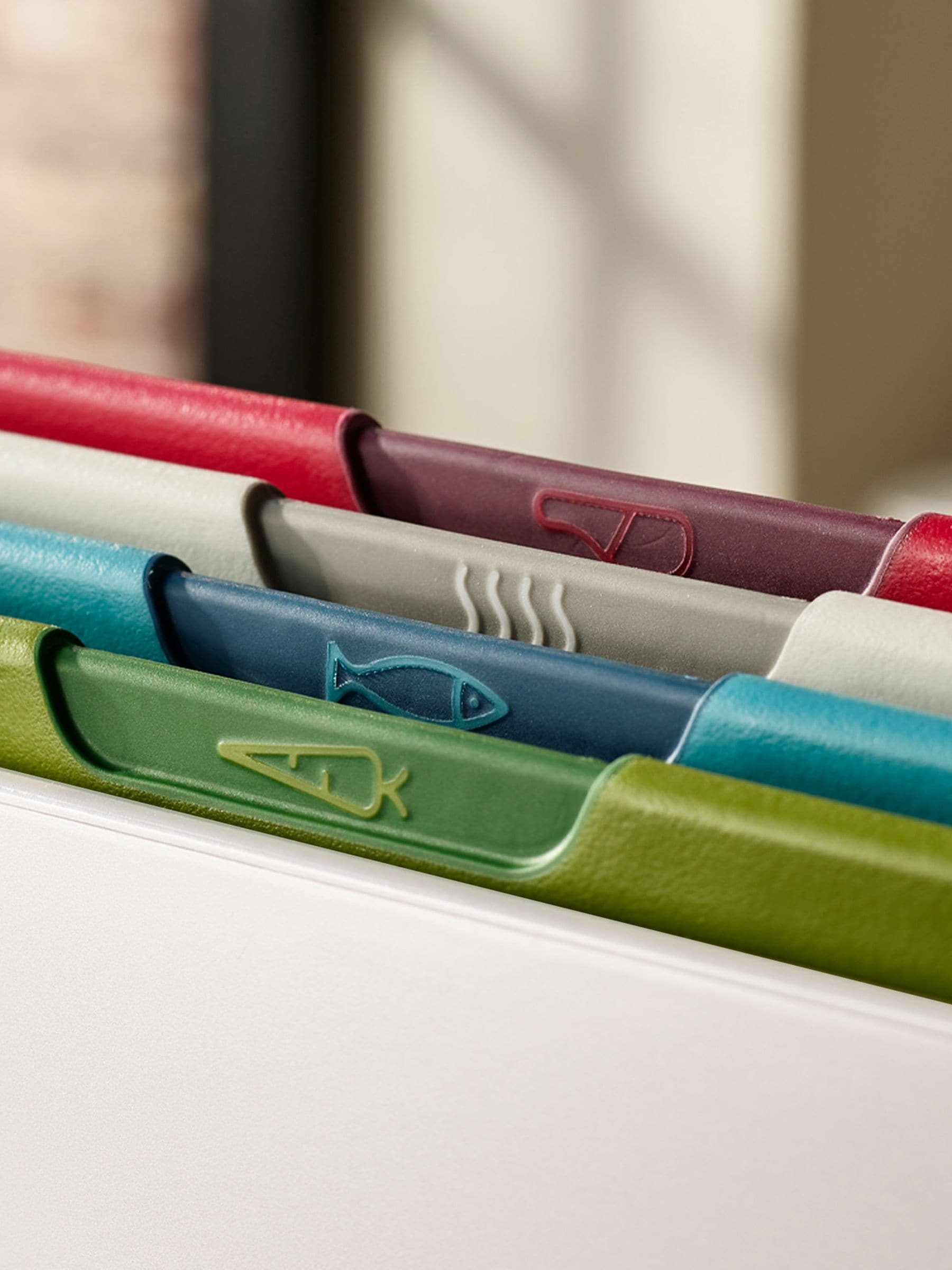 Joseph Joseph White Folio Icon 4pc chopping board set, UK version