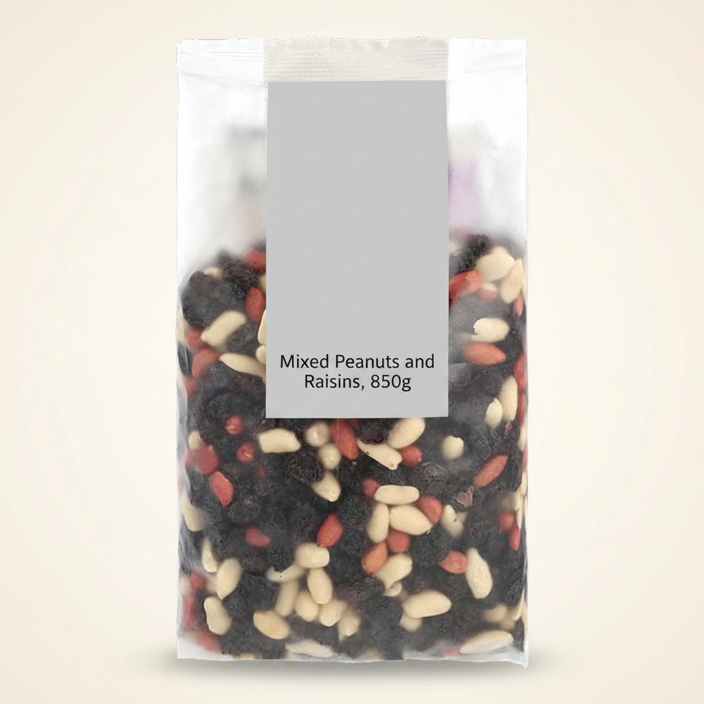 Holland & Barrett mixed peanuts raisins 850g, UK version