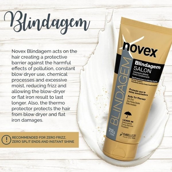 Novex Blindagem Salon leave-in treatment hair care imported from the UK