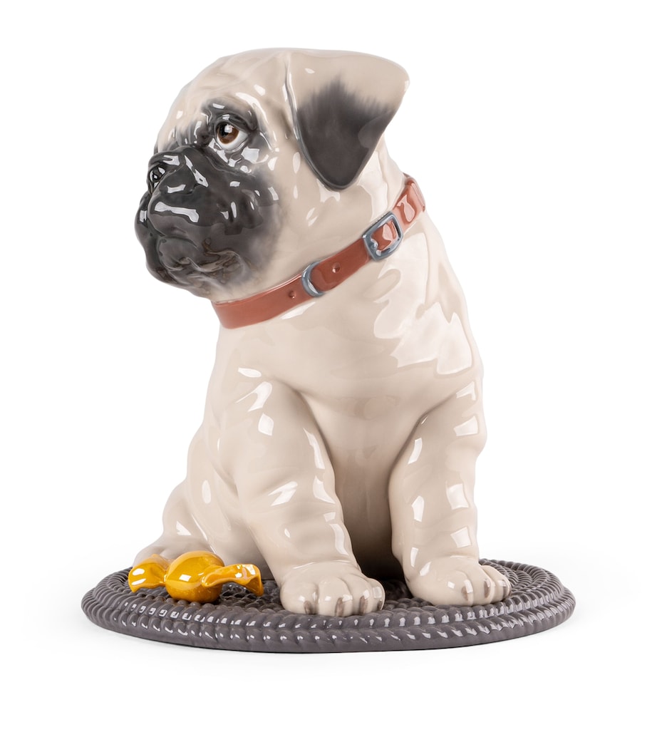 Lladró porcelain puppy pug sculpture, UK version