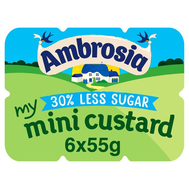 Ambrosia Custard Mini Pots 30% Reduced Sugar   6 x 55g - McGrocer