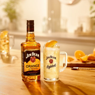 Jim Beam Orange Spirit Drink 70cl made in Scotland, UK version