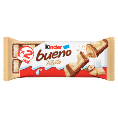 Kinder Bueno white chocolate and hazelnut wafer biscuit bar 39g, UK version