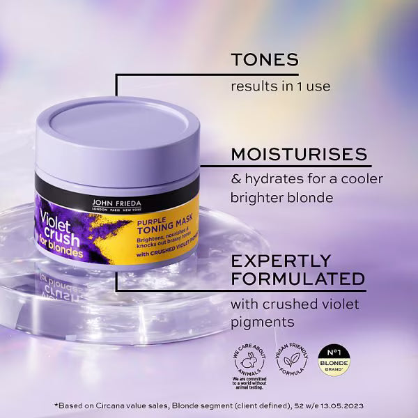 John Frieda Violet Crush purple toning masque 250ml, UK version