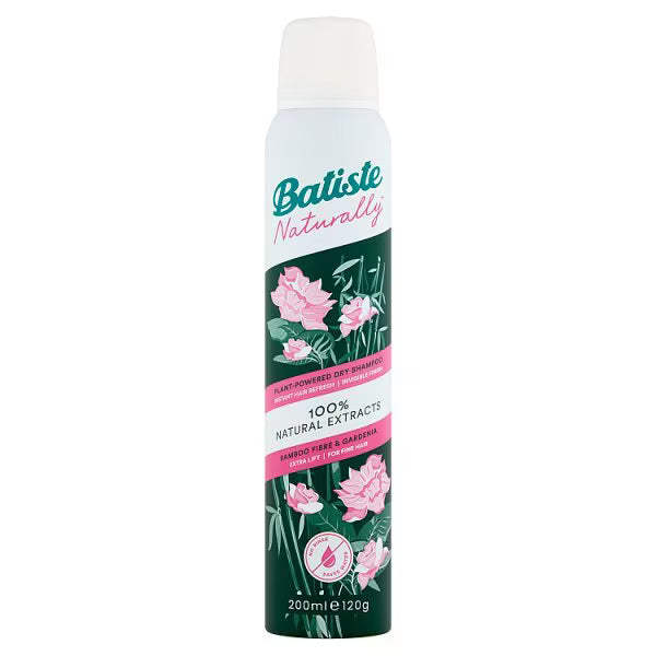 Batiste Naturally Bamboo Fibre Gardenia Dry Shampoo 200ml - British product