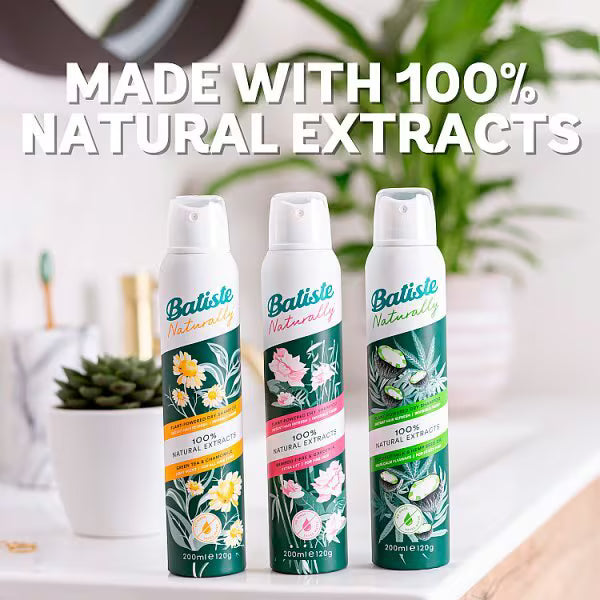 Batiste Naturally Bamboo Fibre Gardenia Dry Shampoo 200ml - British product