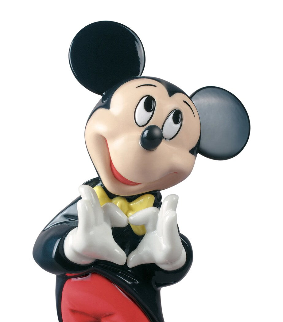 Lladró porcelain Mickey Mouse sculpture 18cm tall, UK version