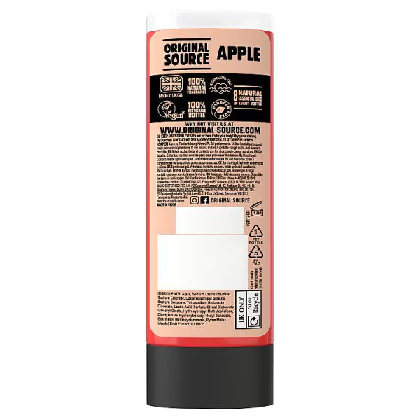 Original Source shower gel Crisp Apple 250ml, imported from the UK