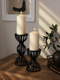 Black Wire Pillar Candle Holder