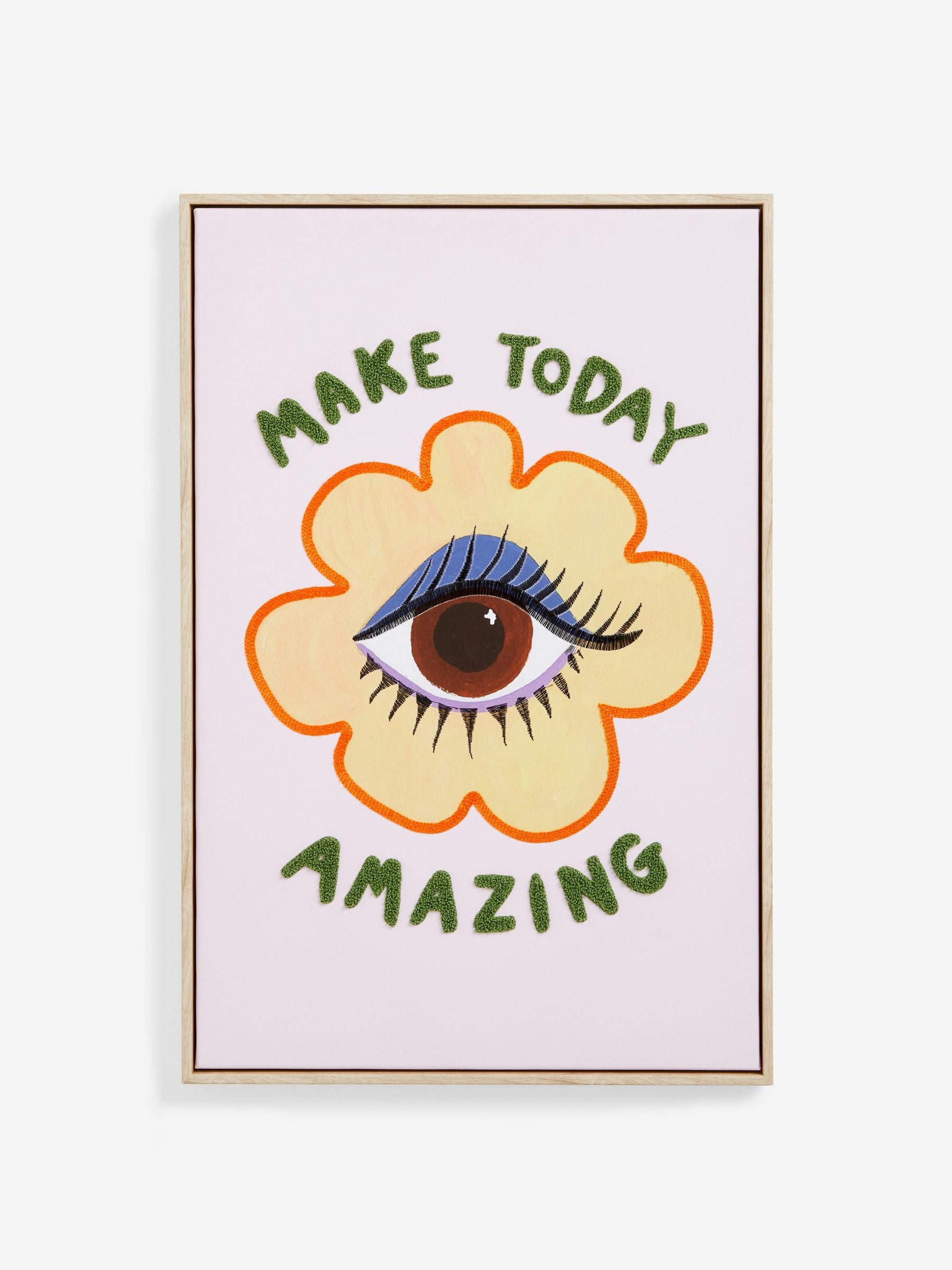 Eleanor Bowmer pink/yellow eye wall art - British product