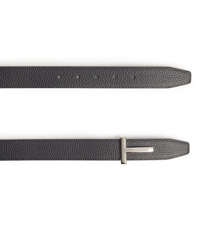 TOM FORD Leather Reversible T Icon Belt (British brand)