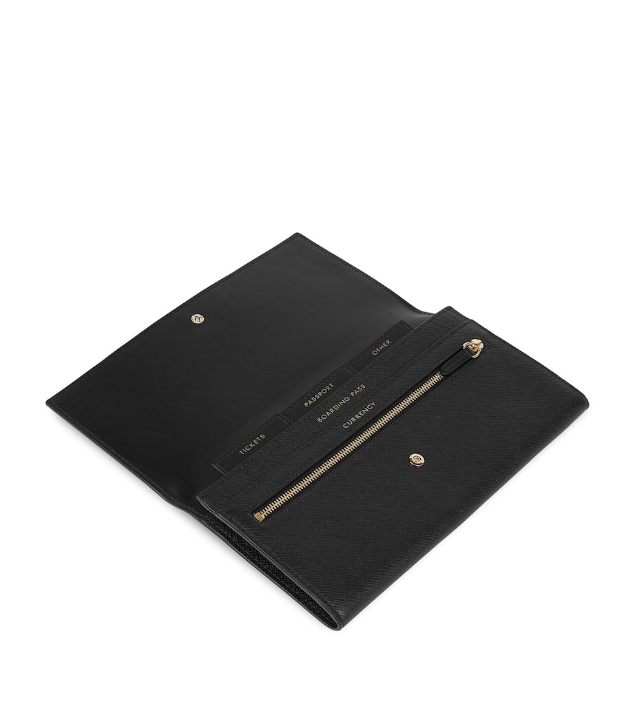 Smythson Leather Marshall Travel Wallet