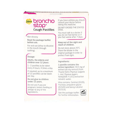 Bronchostop Timian Hostelindrende Pastiller 20 stk.