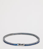 Tateossian tennis bracelet with blue spinel stones (British brand)