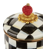 MacKenzie-Childs Large Courtly Check Enamel Canister