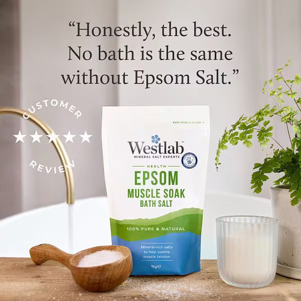 Westlab Epsom Bathing Salt 1kg (British brand)