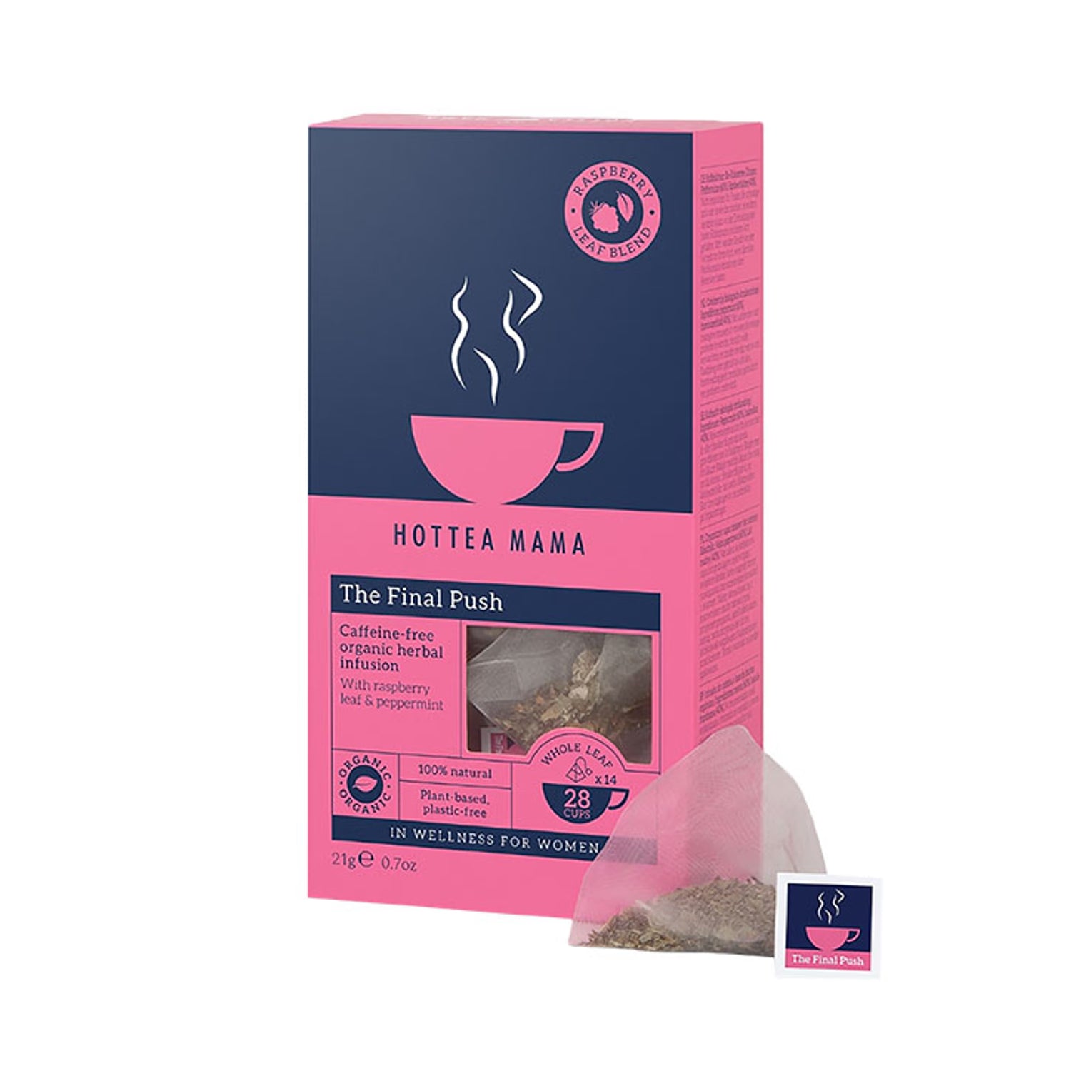 HotTea Mama Raspberry Leaf Peppermint Tea 14 Tea Bags, UK version