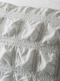 Silver grey seersucker duvet cover and pillowcase set (British brand)