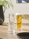 Set of 2 Clear Nova Tankard Beer Glasses