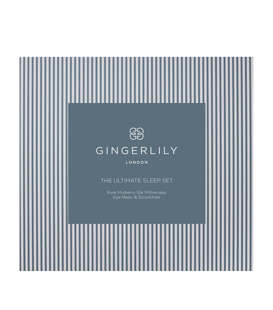 Gingerlily silk sleep set with pillowcase, eye mask, and scrunchies, UK version