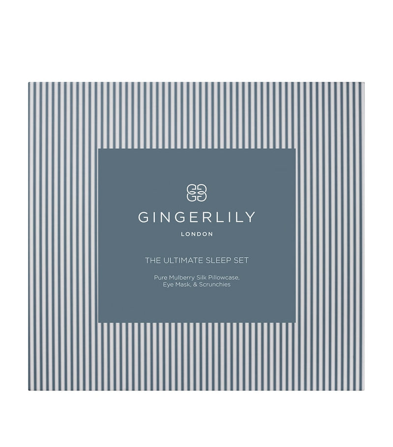 Gingerlily silk sleep set with pillowcase, eye mask, and scrunchies, UK version