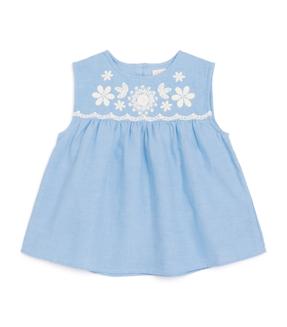 Louise Misha cotton embroidered Malaya blouse 5-10 years, UK version