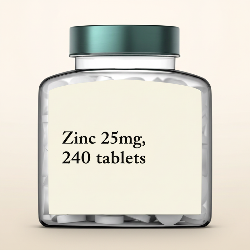 Holland & Barrett Zinc Tablets 25mg 240 Count, UK version